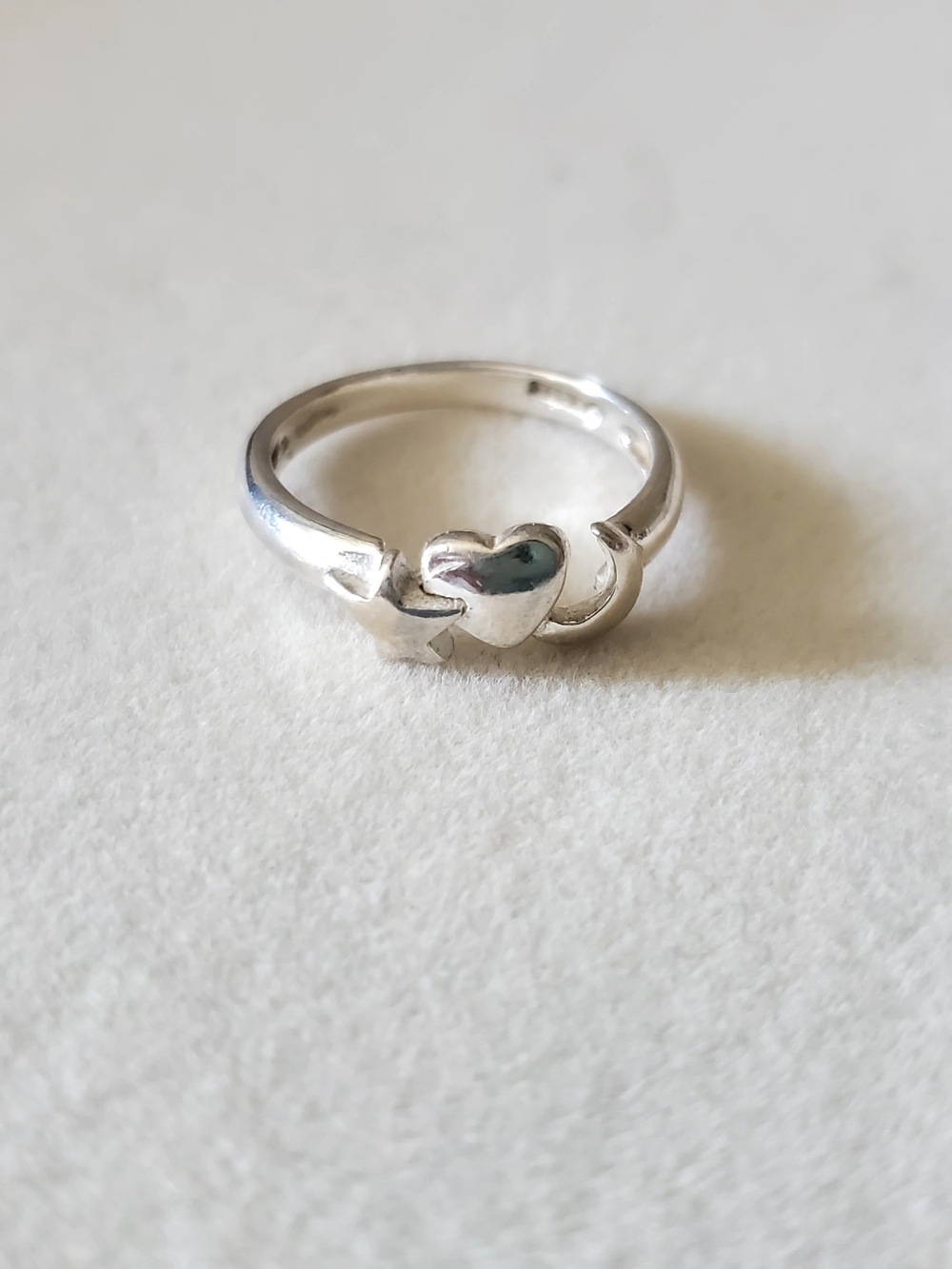 925 Star, Heart & Crescent Moon Ring - Sterling Silver